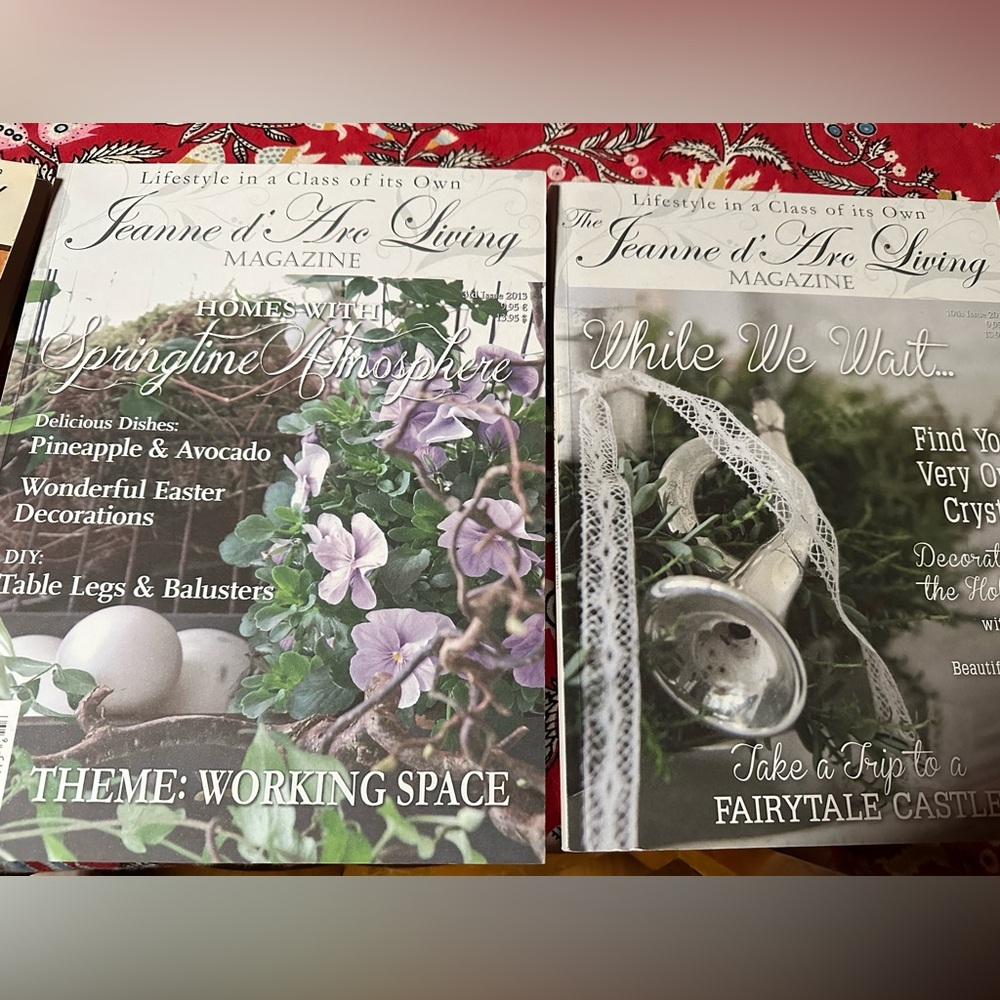Lot of 2 Jeanne d’ Arc Living Magazine 2012 and 2013
